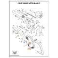Plaquettes Origine Gutta Percha Colt SAA 1st Gen usure