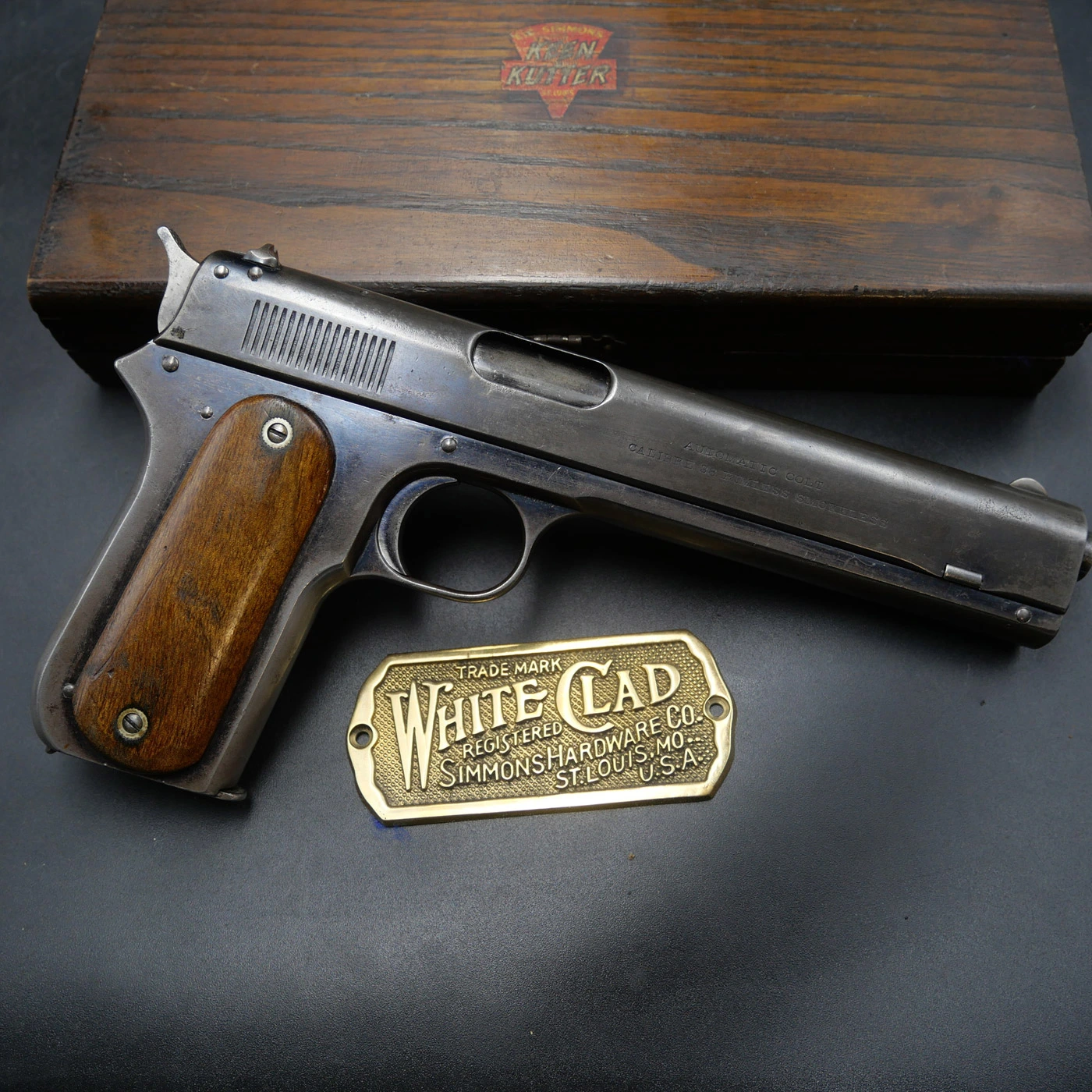 Untouched Colt Automatic 1900 Collector's Pistol, Beautiful .38 Caliber Barrel and Case