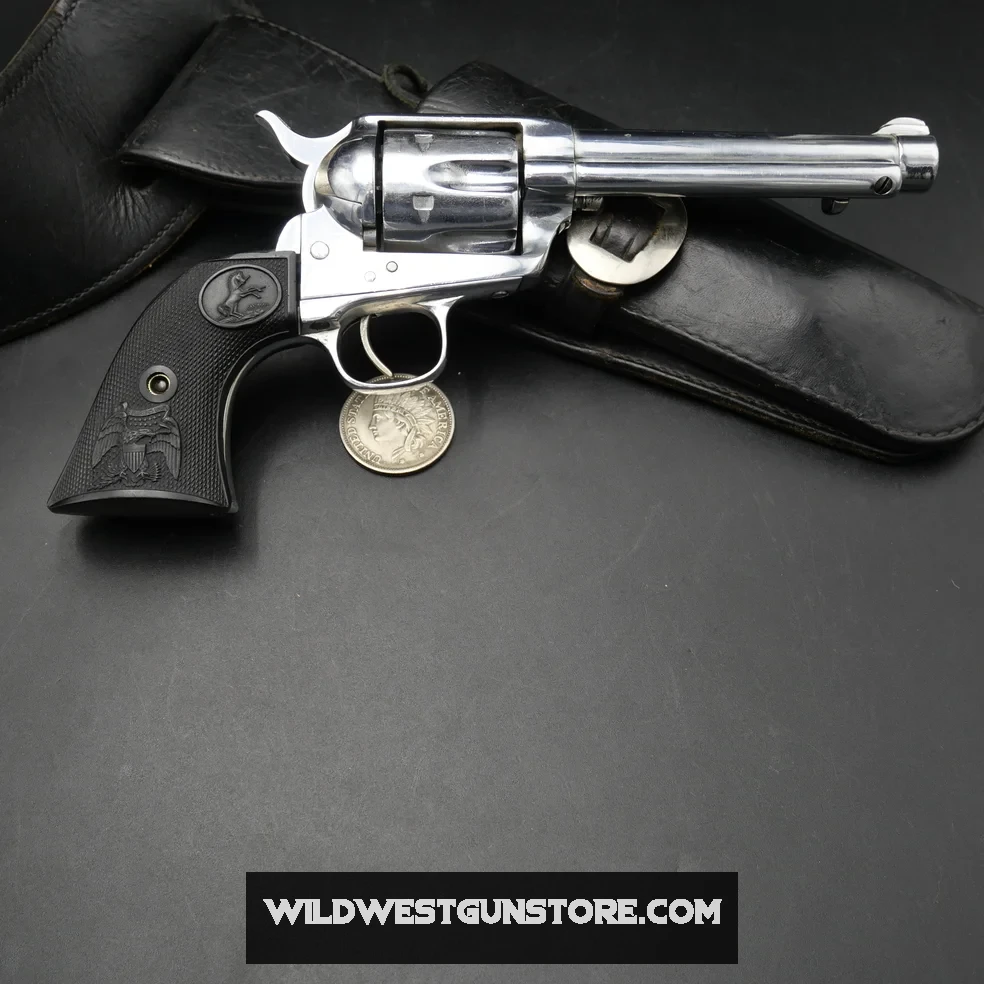 revolver colt peacemaker calibre 45 finition nickelée