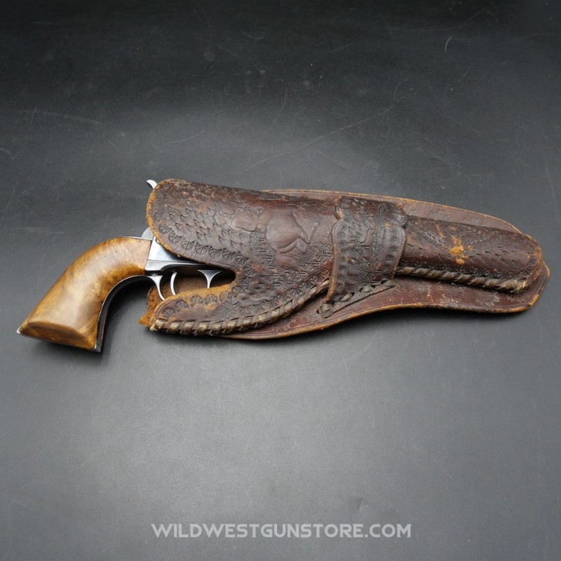 Antique Western Leather Holster for Collectible Firearms