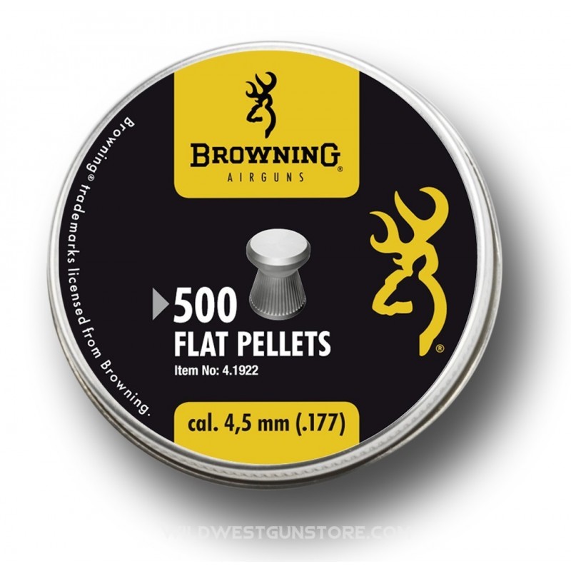 Box of 500 Browning 4.5mm Flat Pellets