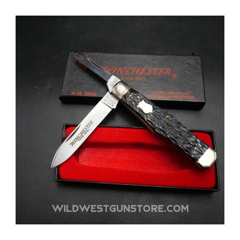 Elegant Vintage Winchester USA Double-Blade Knife, 7 cm
