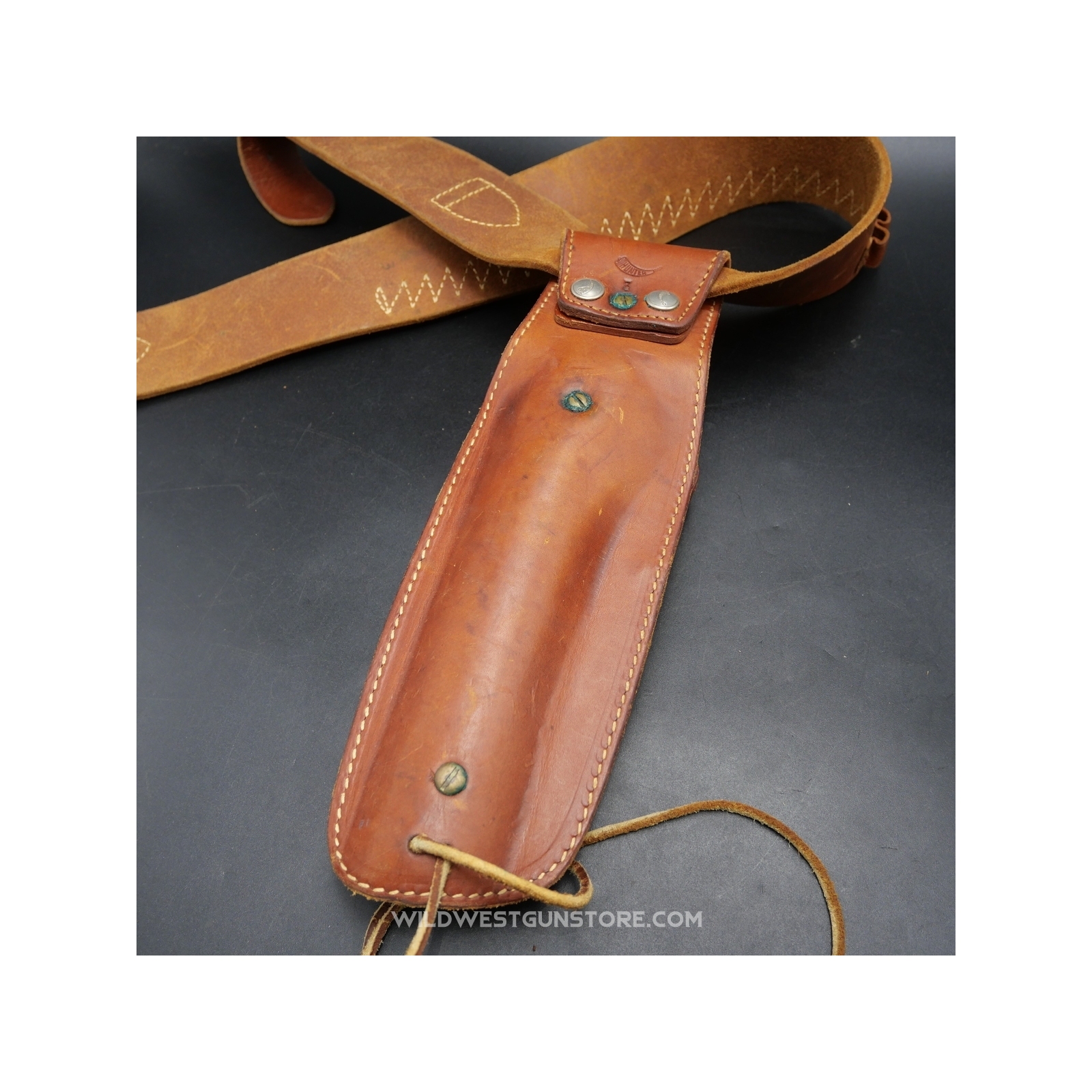 Hunter Leather Belt Made in USA for Collectible Revolvers