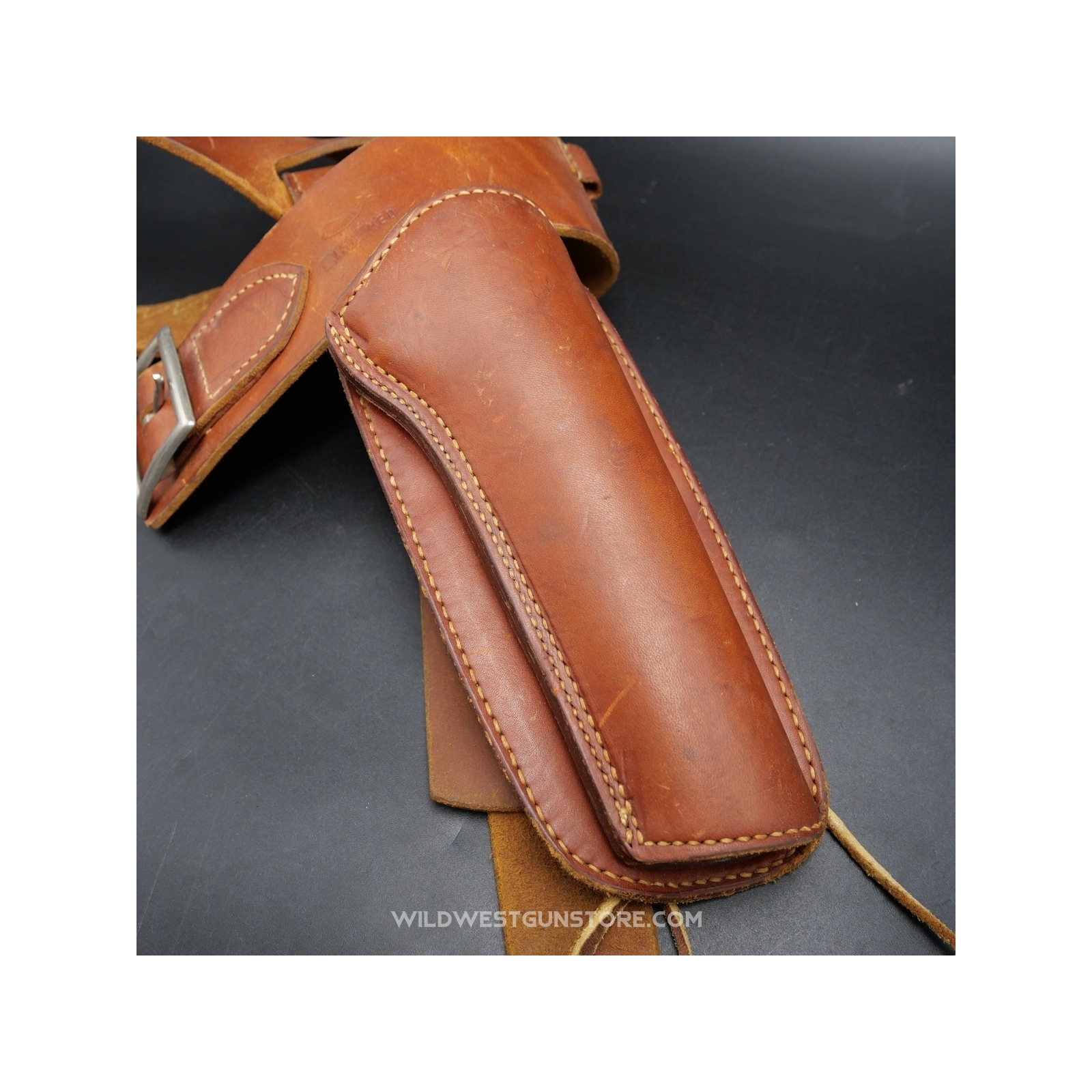 Hunter Leather Belt Made in USA for Collectible Revolvers