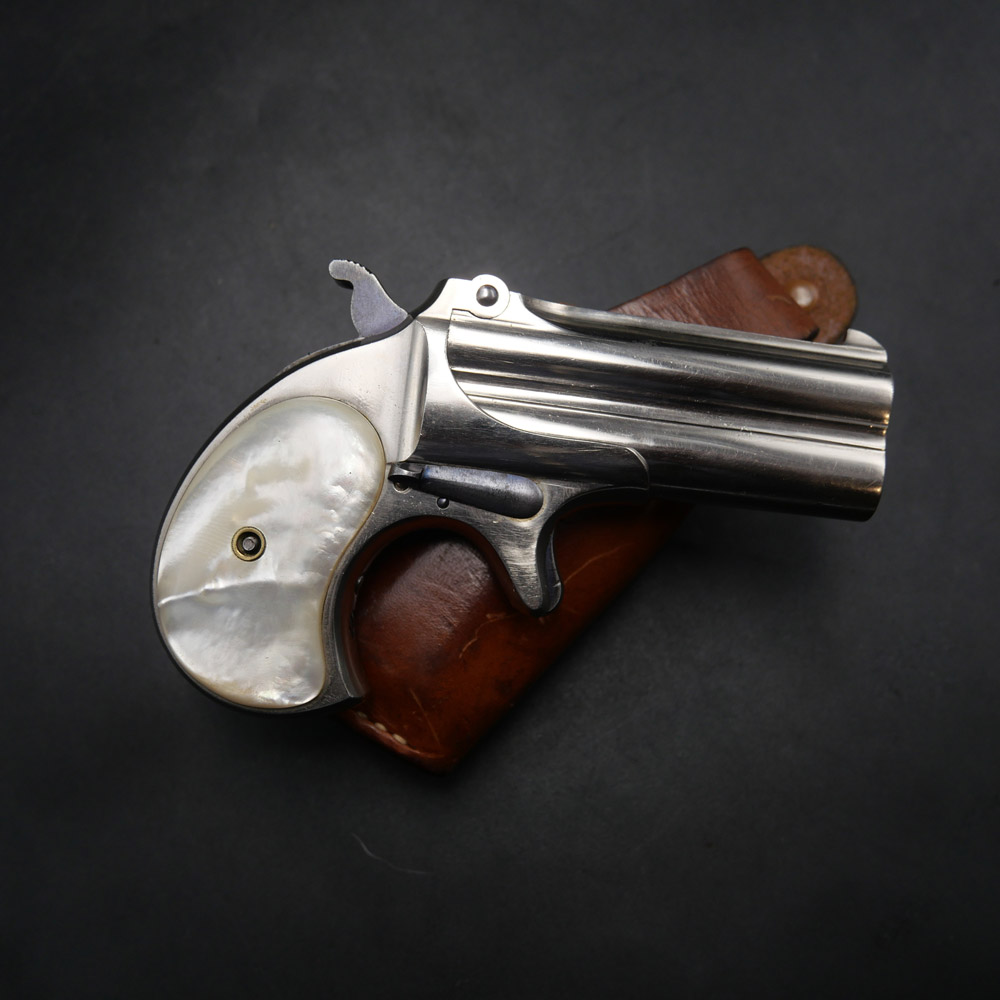 Pistolet De Collection Remington 95 Over-Under Canons Miroirs Cal.41 Et Son Holster