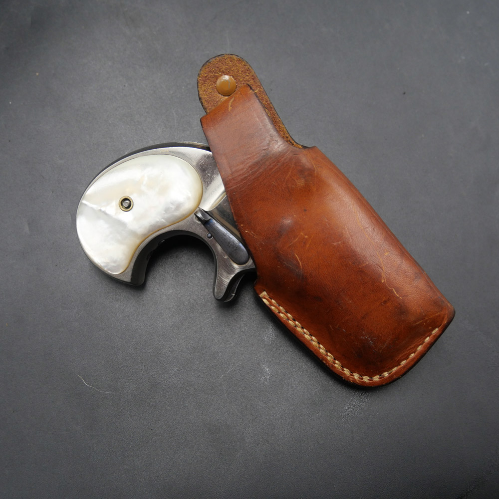 Pistolet De Collection Remington 95 Over-Under Canons Miroirs Cal.41 Et Son Holster