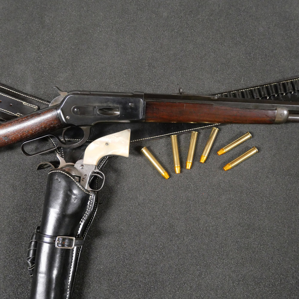 Classic Winchester 1886 Rifle, Beautiful Barrel, .45-90 Caliber, for Collectors and Shooting