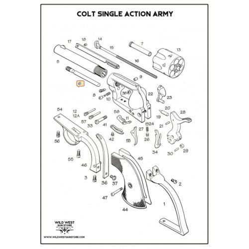 Axe De Barillet Colt SAA Peacemaker, Base Pins