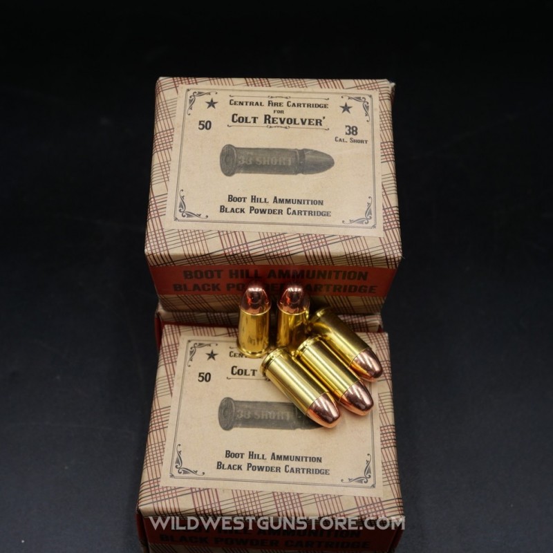 Boite 25 Cartouches Calibre .38 Short Colt Poudre Noire