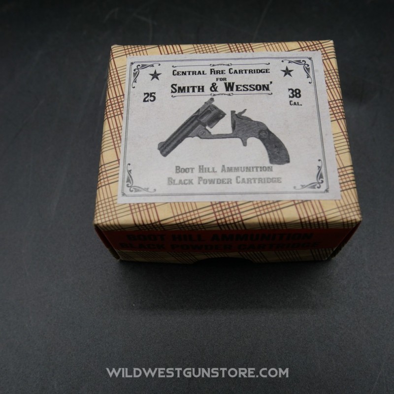 Boite 25 Cartouches Calibre .38 Smith & Wesson Poudre Noire