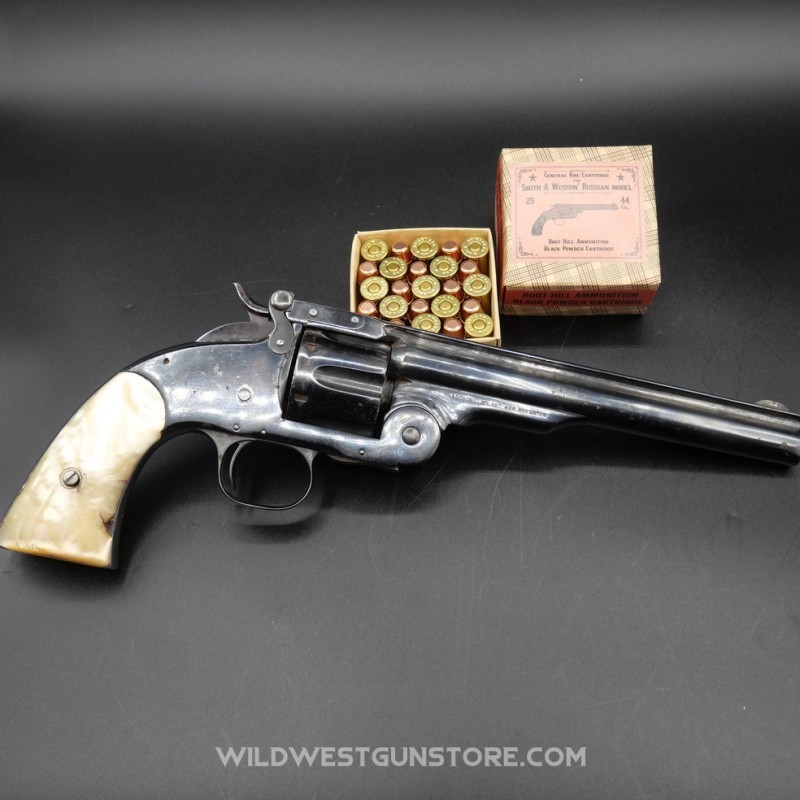Boite 25 Cartouches Métalliques Poudre Noire Calibre .44 Russian Smith Wesson