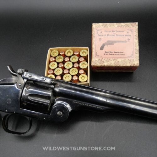 Boite 25 Cartouches Métalliques Poudre Noire Calibre .44 Russian Smith Wesson