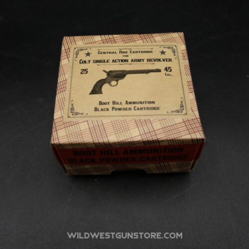 Boite 25 Cartouches Métalliques Colt Calibre.45LC Poudre Noire