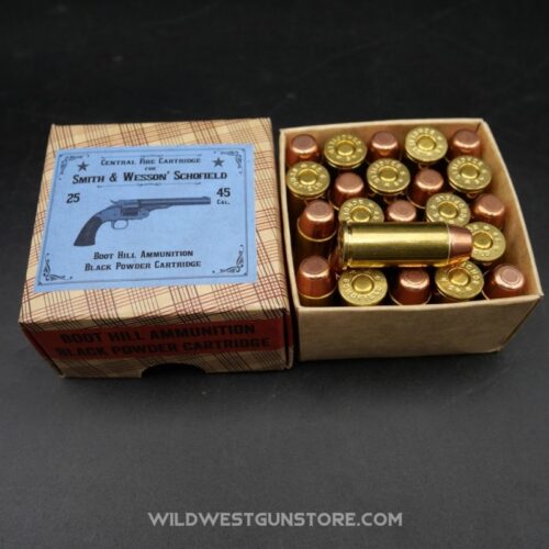 Boite De 25 Cartouches Calibre .45 Schofield Poudre Noire