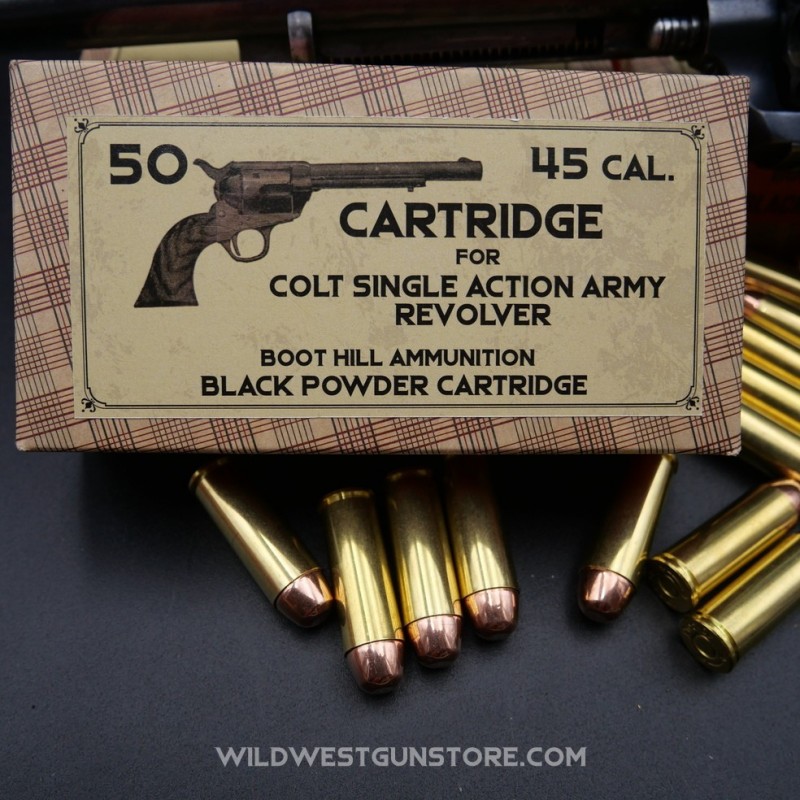 Boite De 50 Cartouches Calibre .45 Long Colt Poudre Noire