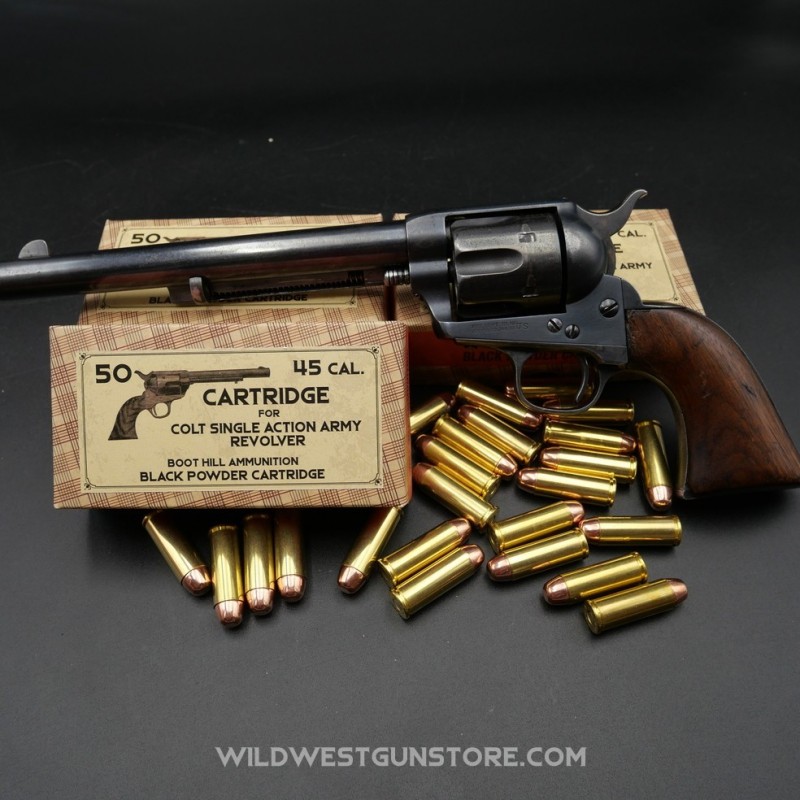 Boite De 50 Cartouches Calibre .45 Long Colt Poudre Noire