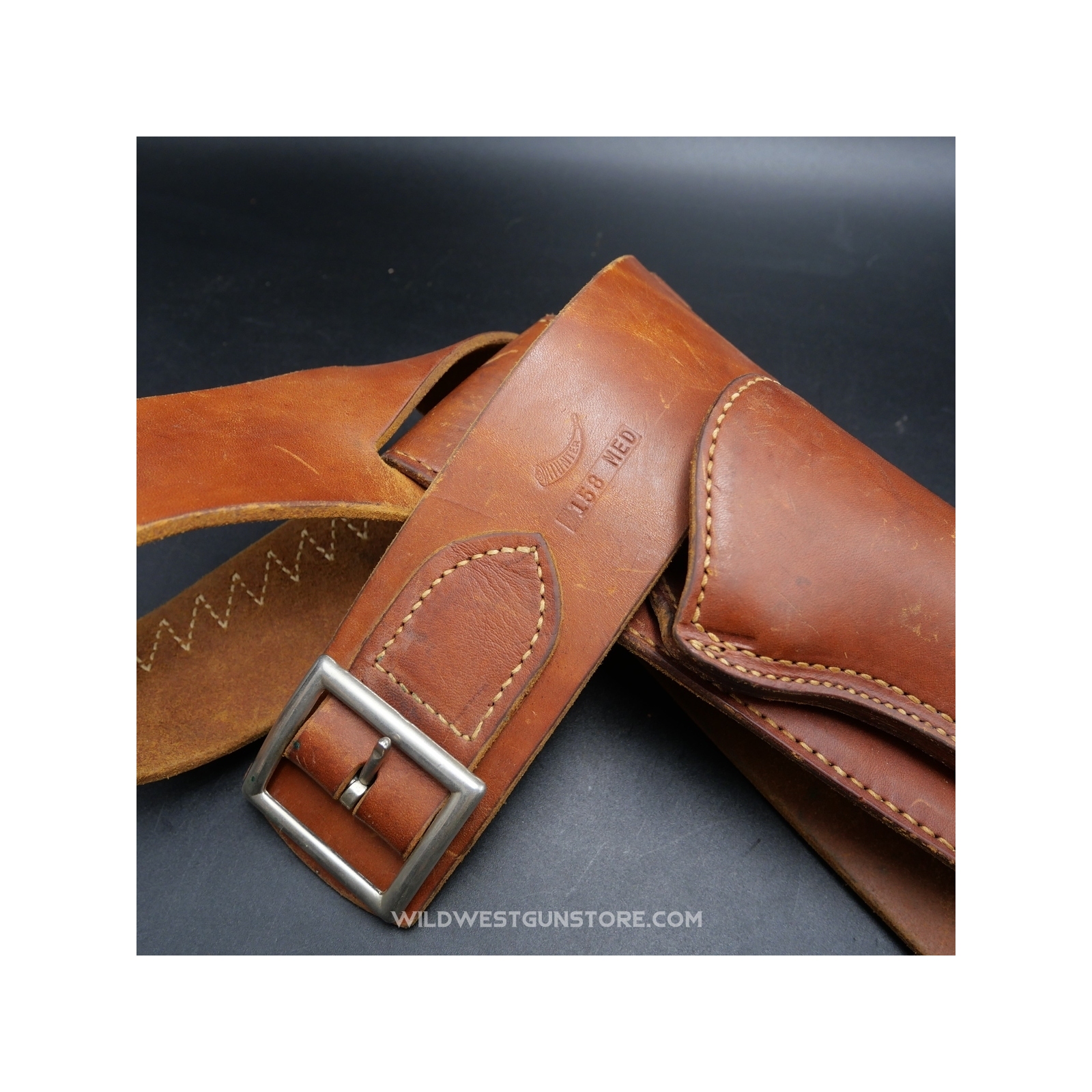 Ceinturon Cuir Hunter Made In USA Pour Revolver Collection