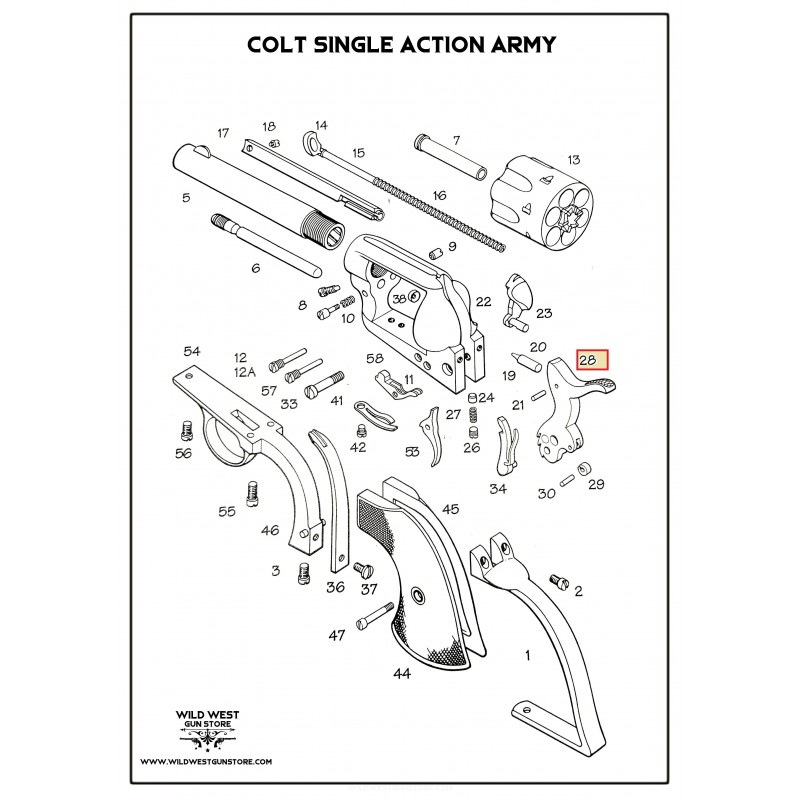 Chien Pour Colt Single Action Army SAA Hammer
