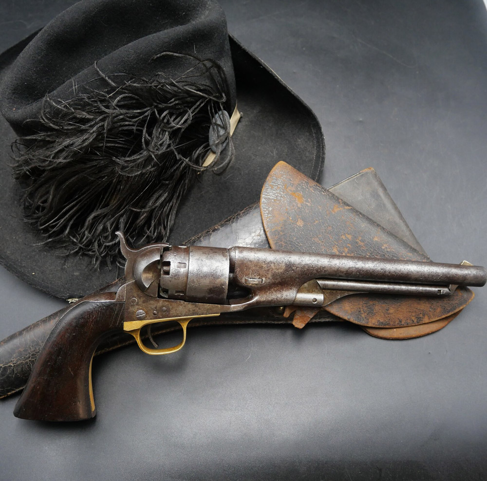Colt Army 1860 Fabrication Précoce 1861 Et Canon Miroir