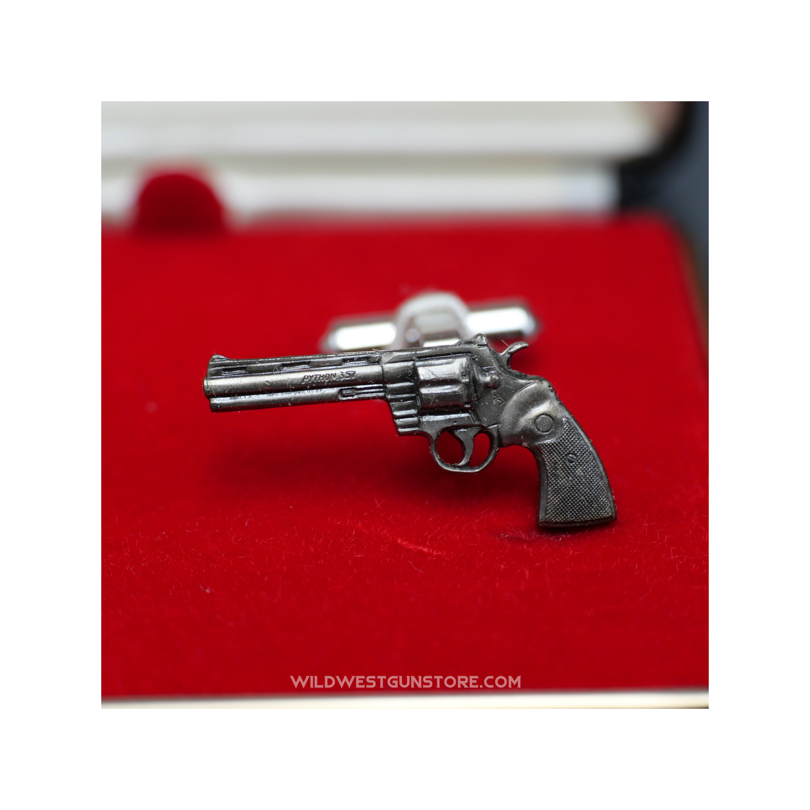 Colt Revolver Python Cufflinks, Silver