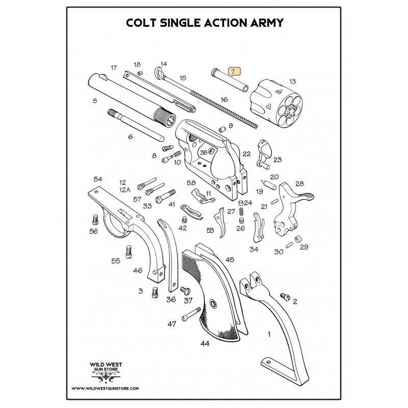 Colt SAA Fourreau Pour Barillet Bushing