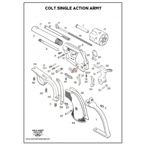 Verrou De Barillet Colt SAA Hand Assembly