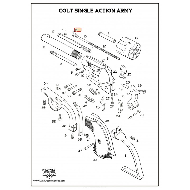 Colt Tête De Tige Éjecteur, Ejector Rod Head Donut