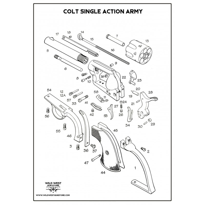 Pièces Pour Revolver De Collection Colt Peacemaker SAA – Image 2