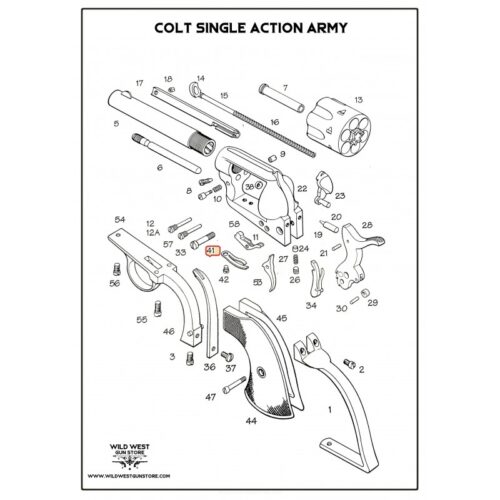 Ressort Bi Lame Colt De Collection, Sear Bolt Spring