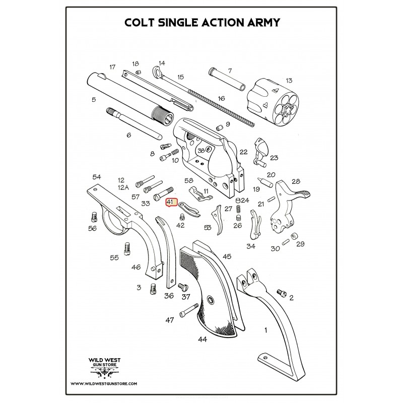 Ressort Bi Lame Colt De Collection, Sear Bolt Spring