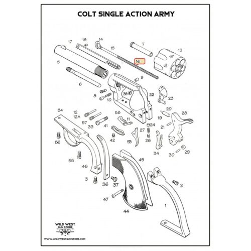 Ressort Pour Tige Éjecteur Colt Revolver, Ejector Spring