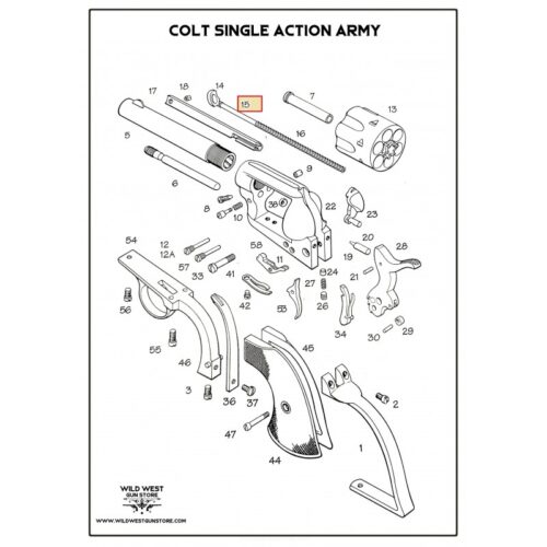 Tige D'ejecteur Pour Colt SAA, Ejector Rod