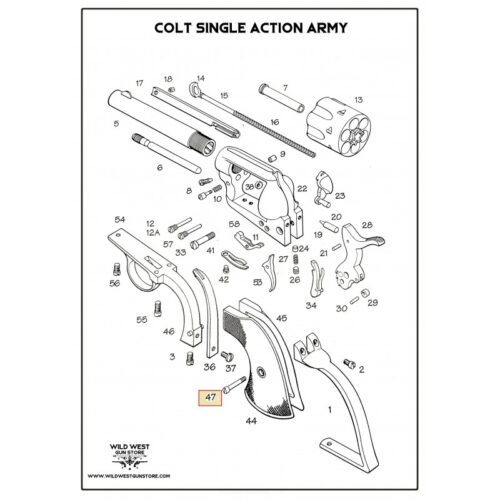Vis Pour Plaquettes, Bushing Colt Single Action Army