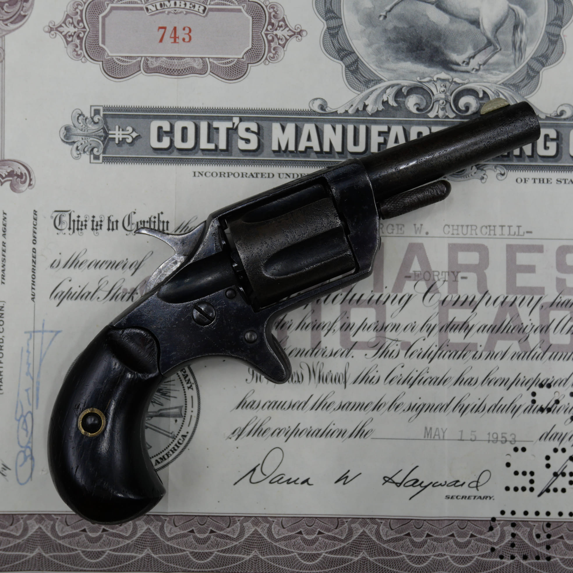 1875 Colt New Line Pocket .30 Caliber – Antique Colt Revolver