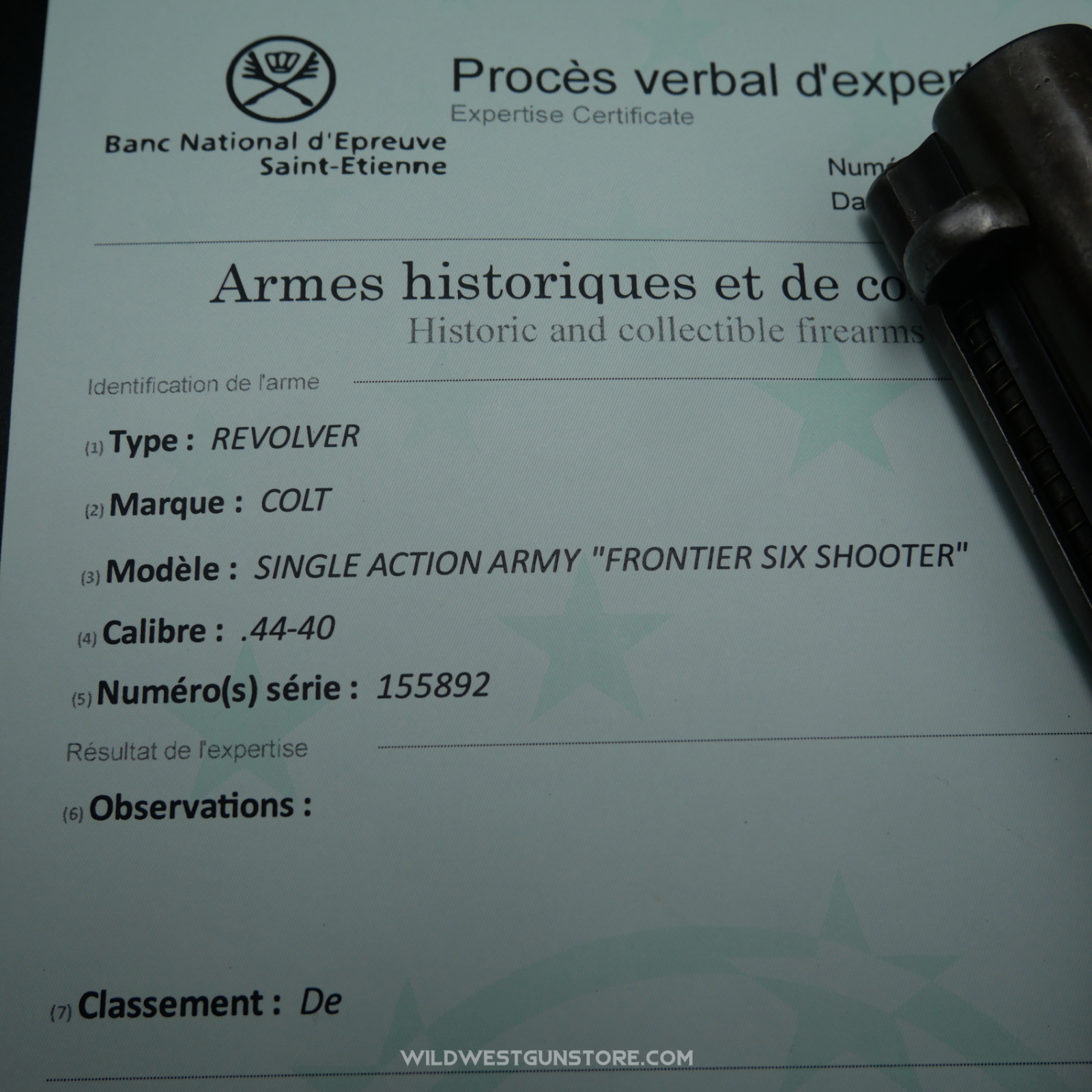 Excellent Colt Calibre 44-40 Single Action Army Et Son Système Fast Draw Bridgeport