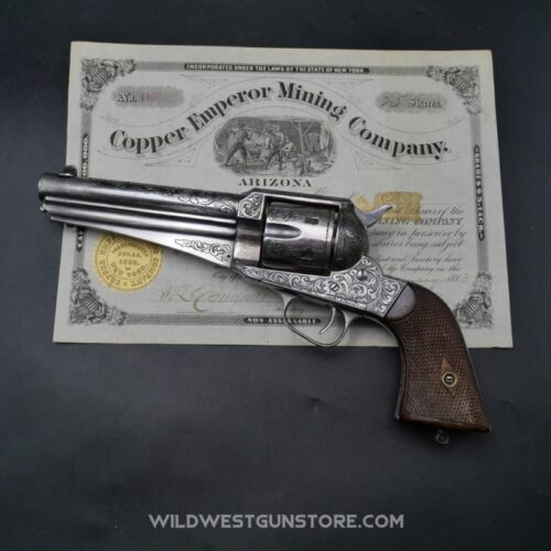Exceptionnel Remington 1875 Gravé Calibre 45 Canon 5''1/2