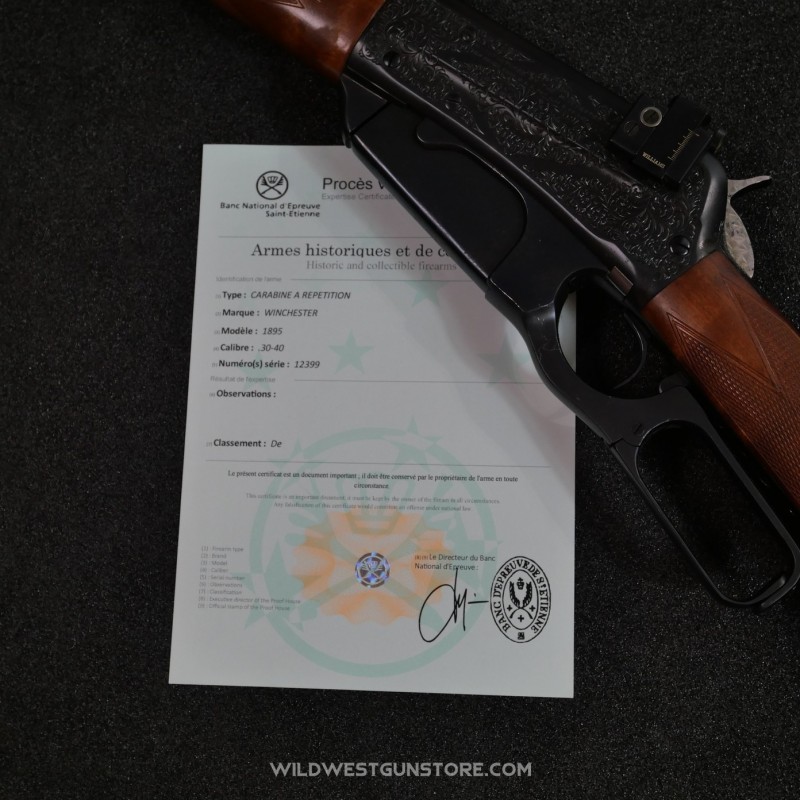 Exceptional Engraved Winchester 1895 – Manufactured 1898 – .30-40 Caliber