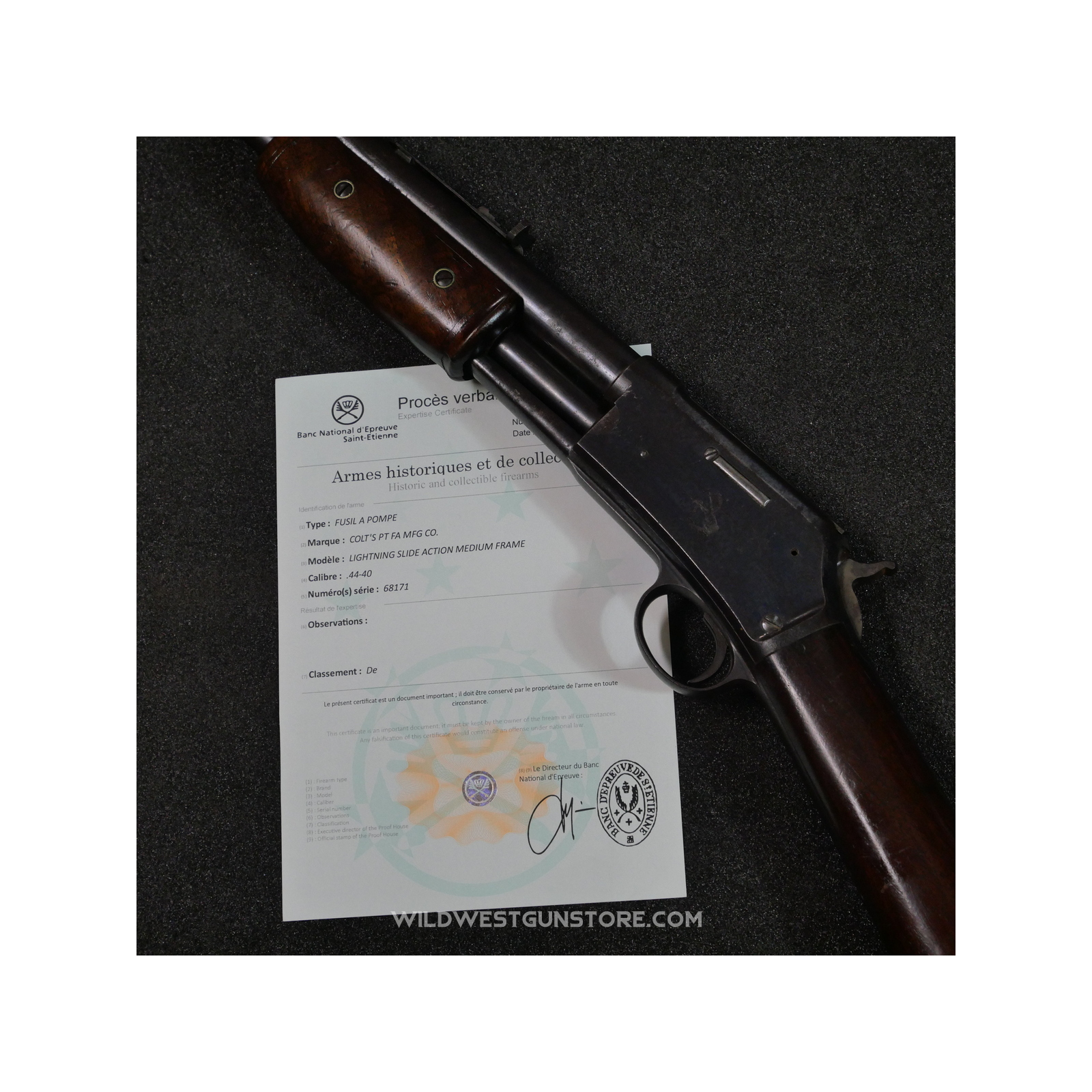 Légendaire Colt Lightning Rifle CLMR Canon Miroir Calibre 44-40