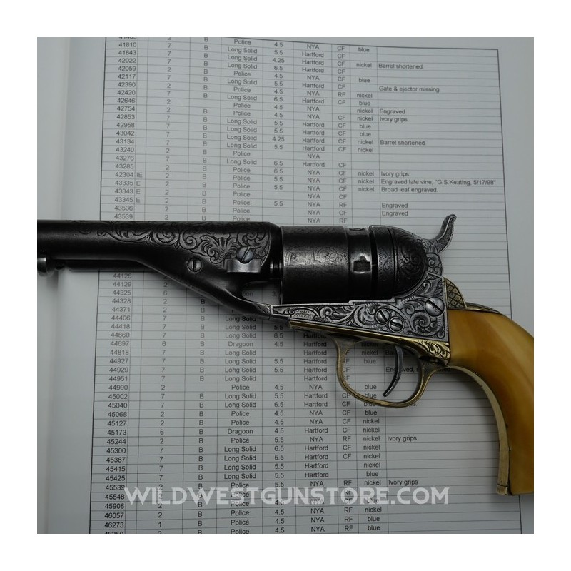 Prestigieux Colt Conversion Police 1862 Gravé D'usine Cal. 38