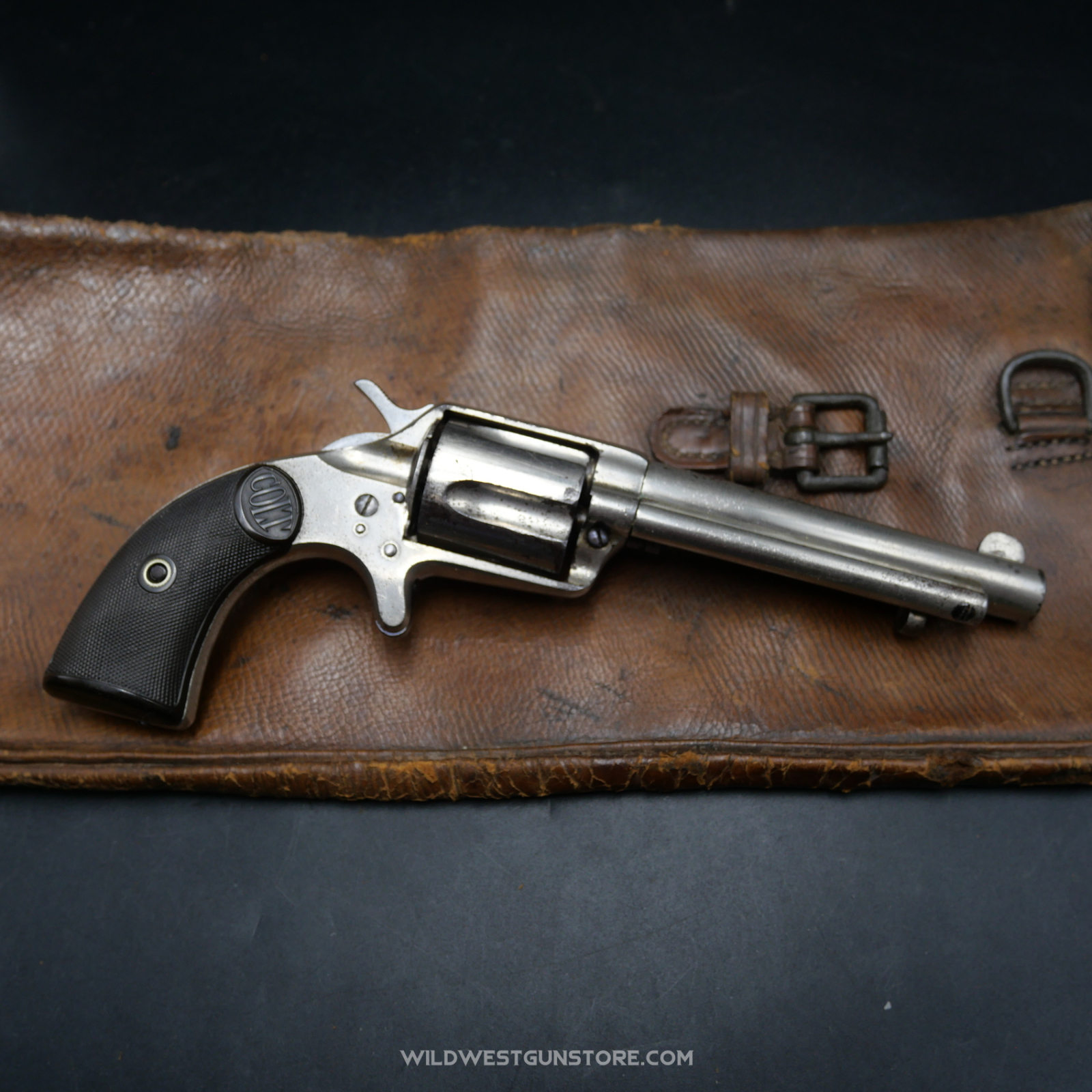 Rare Revolver New Police Cal. 38 'Cop And Thug' Excellent État Nickelage D'origine