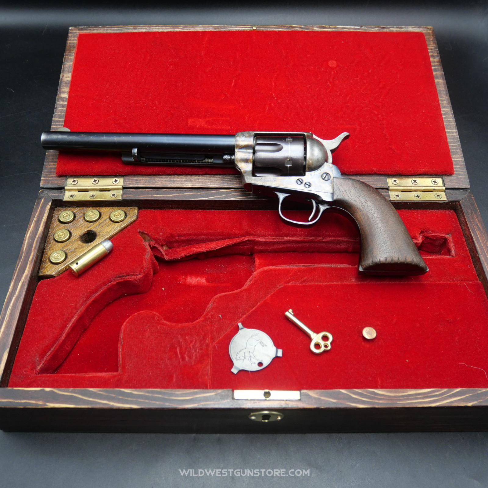 Collectible Colt Peacemaker SAA Revolver, .45 Caliber, 1881 Manufacture, in Presentation Case - Image 13