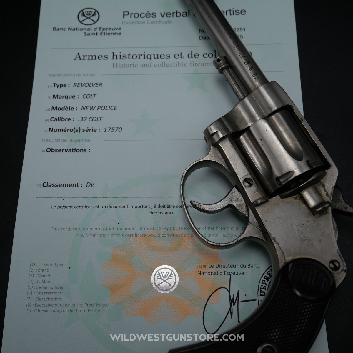 Colt New Police Revolver, .32 Caliber – Original Nickel-Plated Version