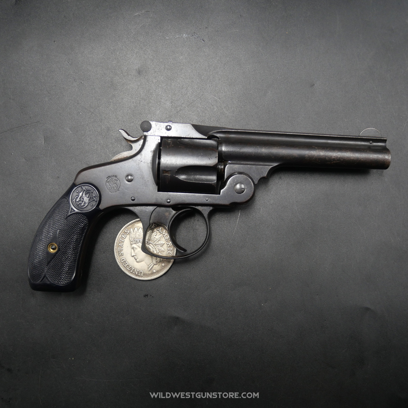 Revolver De Collection Smith & Wesson DA 4th Model Canon Miroir Cal. .38 S&W Poudre Noire