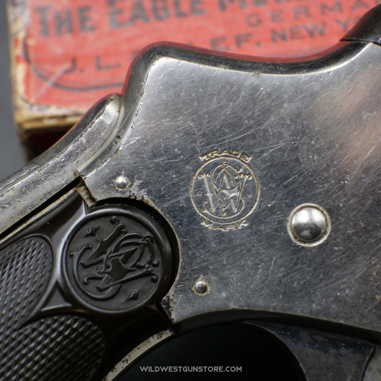 Revolver Smith Wesson 'Safety Bicycle' Hammerless 2nd Model Canon 2'' Calibre 32