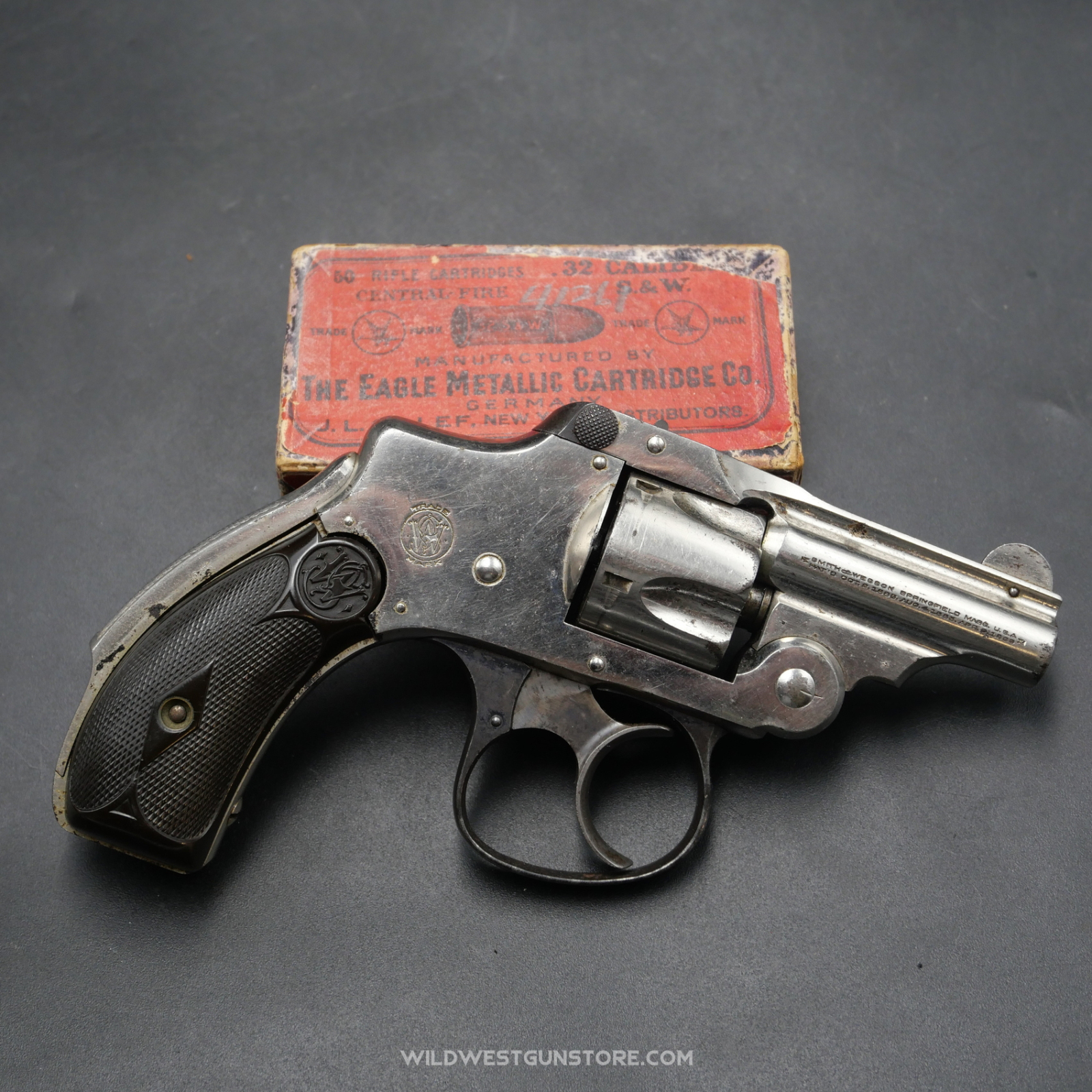 Revolver Smith Wesson 'Safety Bicycle' Hammerless 2nd Model Canon 2'' Calibre 32