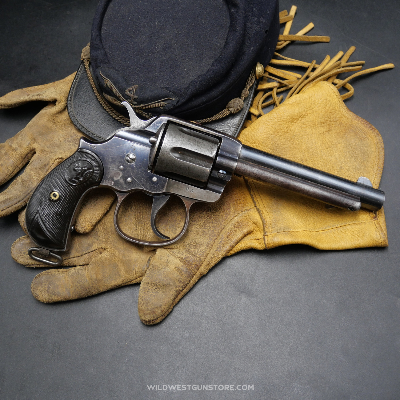 Colt DA Alaskan 1878/1902 Canon Miroir .45 Colt - Revolver US Army De Collection