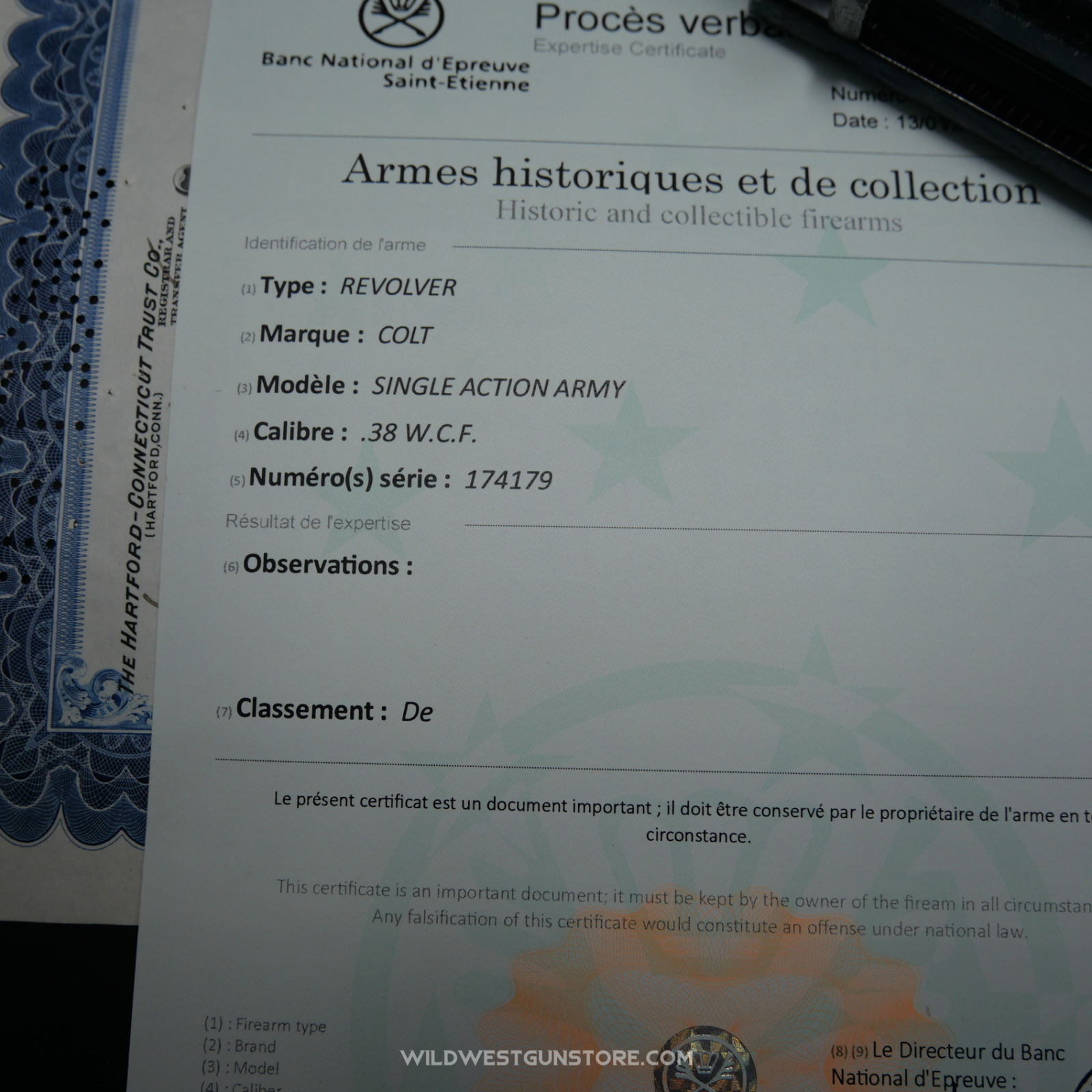 Colt Single Action Army Smokeless Frame 1897 .38-40 – Canon Miroir