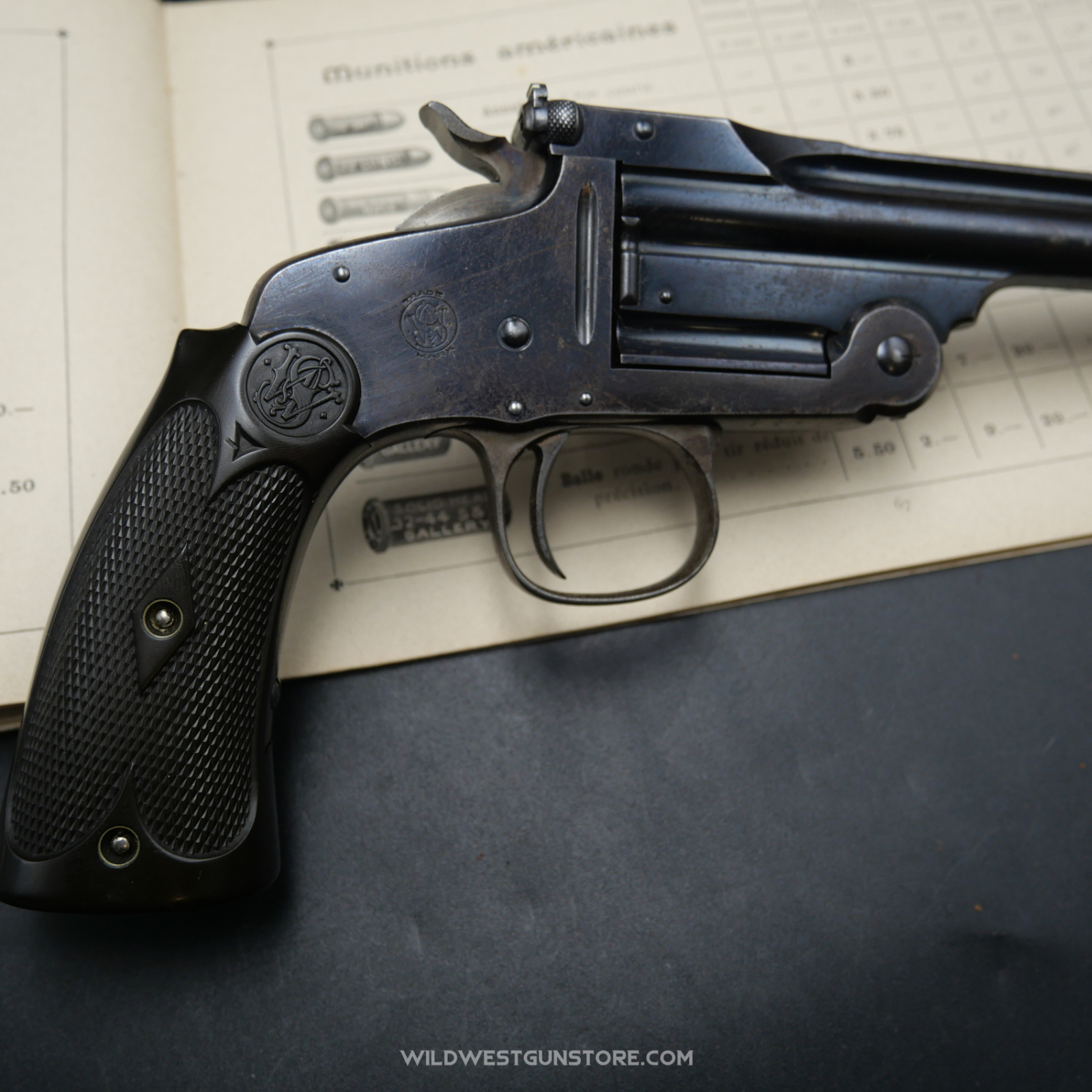 Pistolet De Collection Et Tir Smith & Wesson 1891 Canon Miroir 8'' Miroir