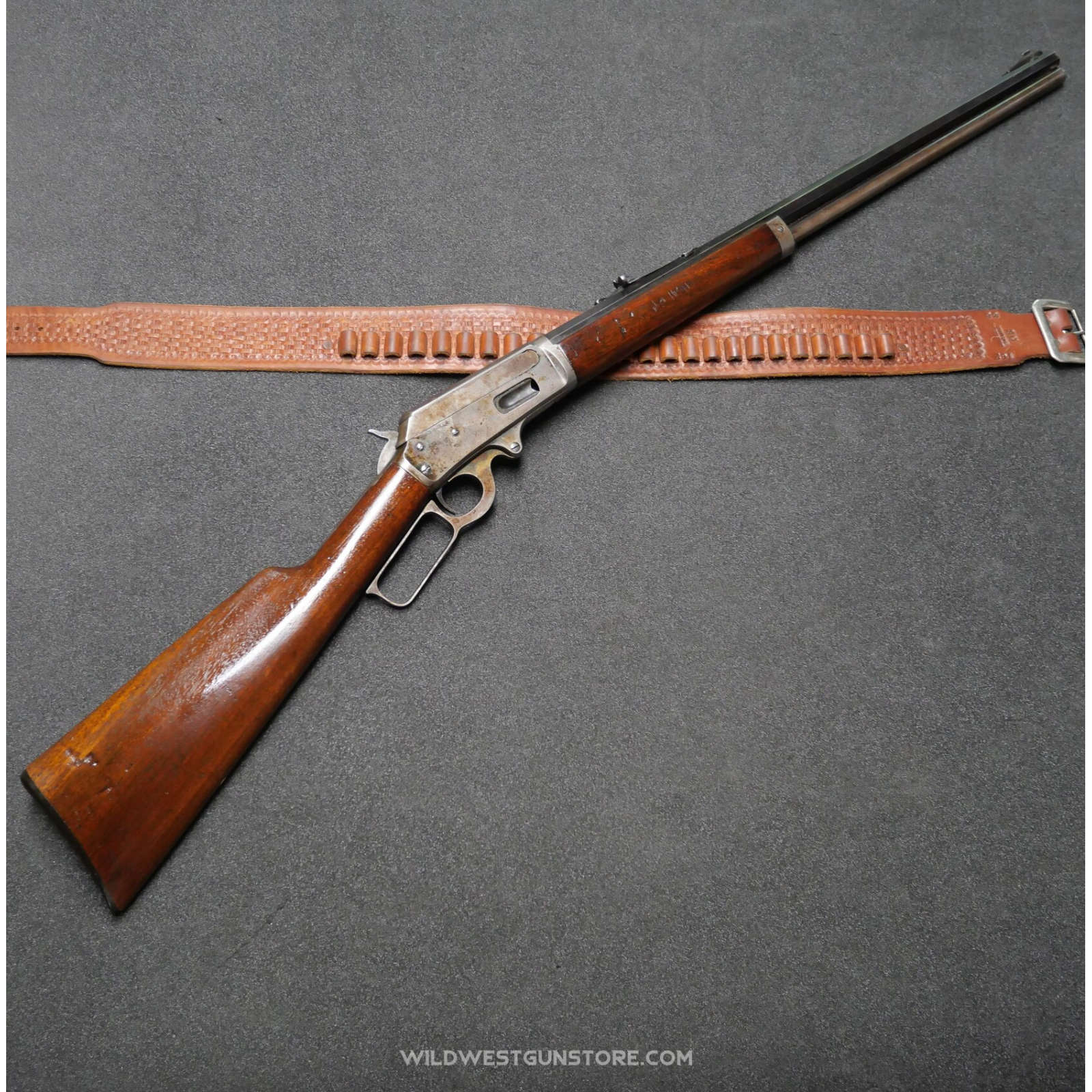 Rare Marlin Rifle Modèle 1893 Canon Miroir Cal.30-30 Smokeless, Jaspage