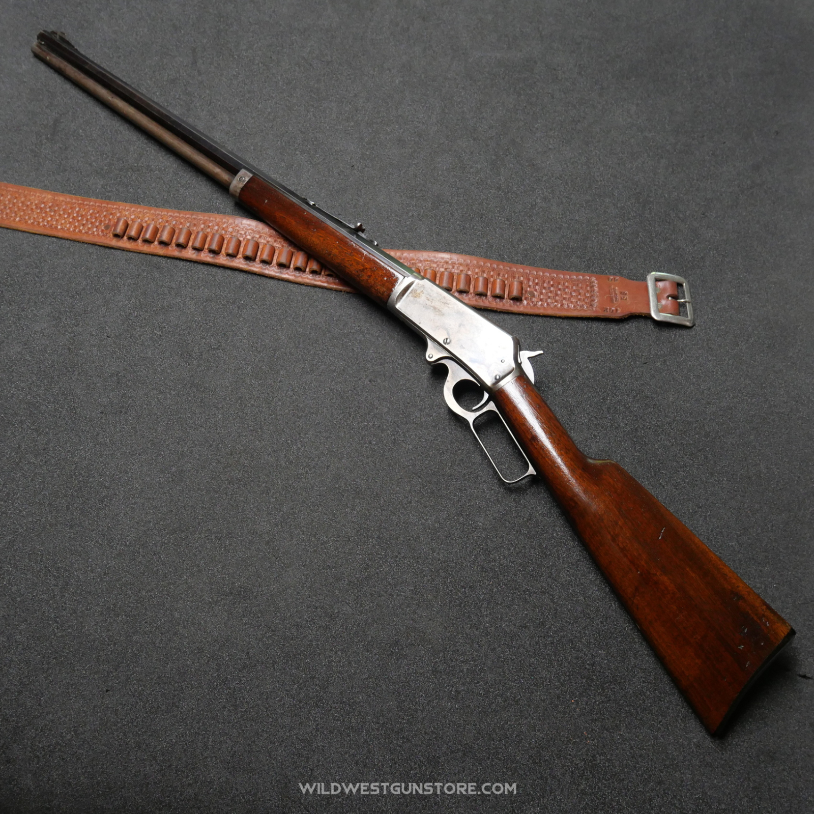 Rare Marlin Rifle Modèle 1893 Canon Miroir Cal.30-30 Smokeless, Jaspage